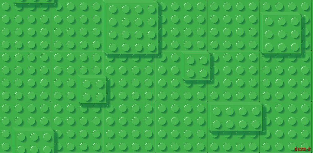 Giấy dán tường lego màu xanh cốm 5123-2